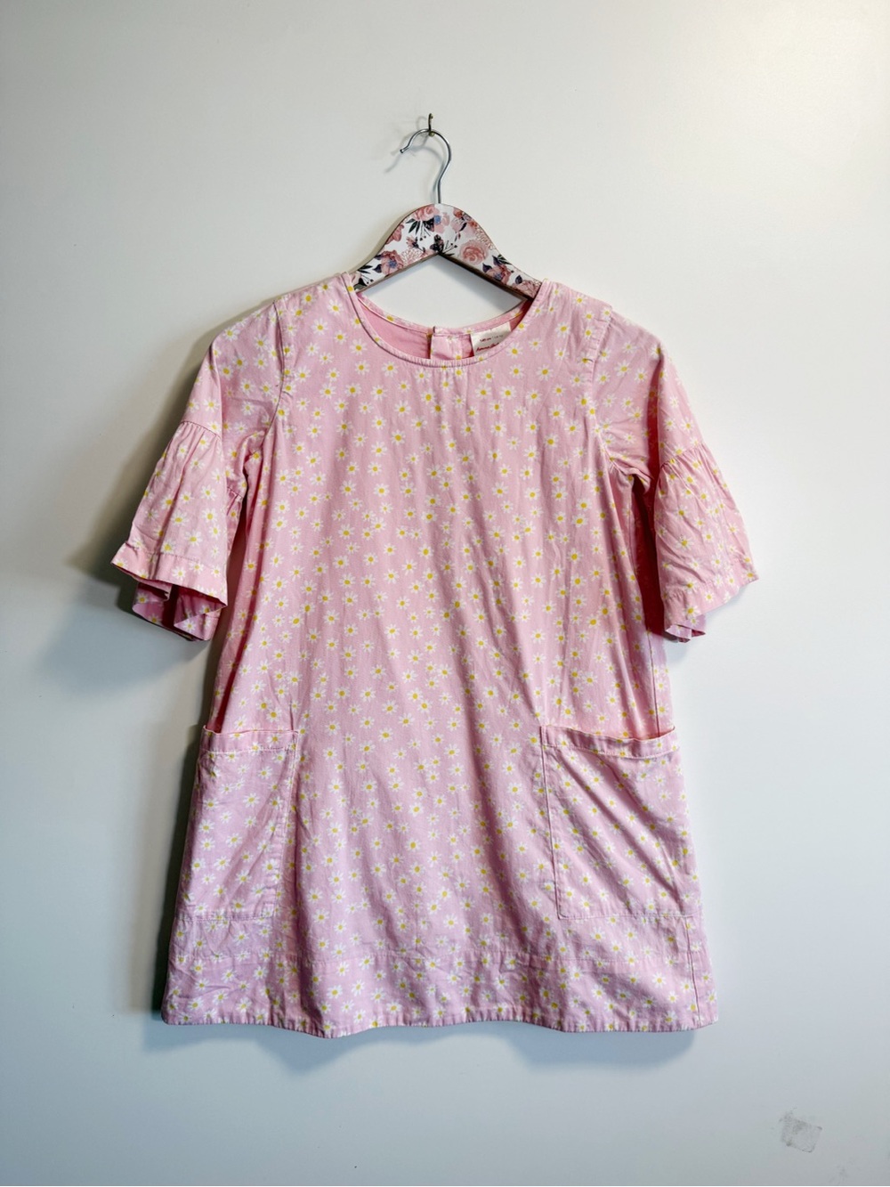HANNA ANDERSSON Pink Flowers Forever Daisy Dress Ruffle Girls 10